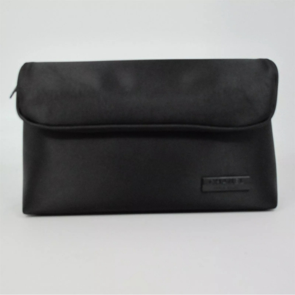 CHANEL Parfums Black Satin Makeup Clutch